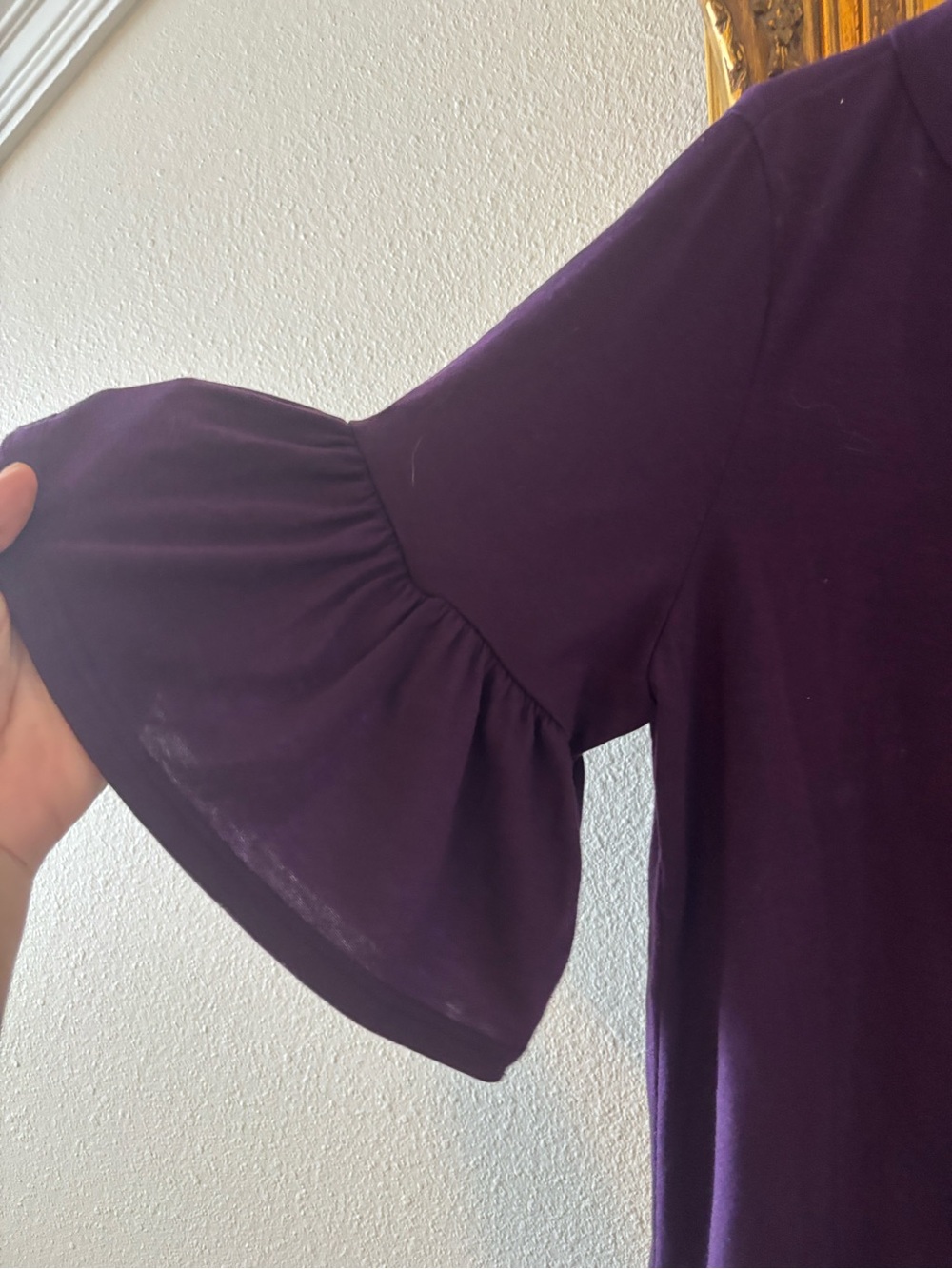 LSU Tigers Ruffle-Sleeve Keyhole Tee - Picture 4 of 7